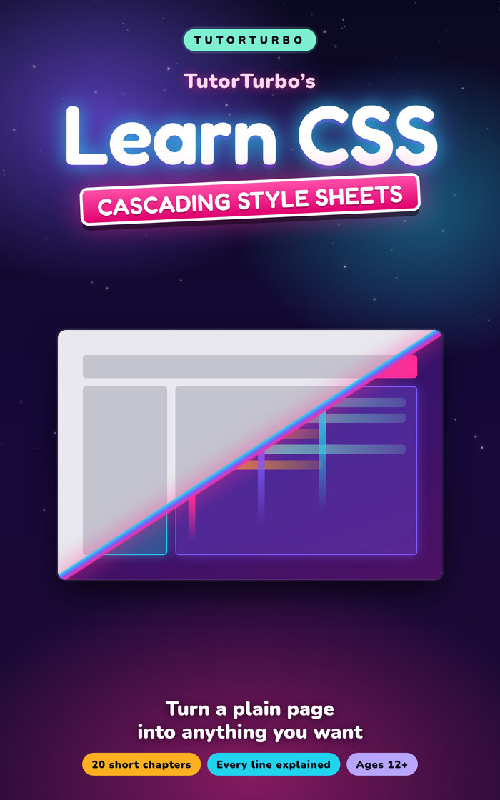 Cover of Learn CSS &mdash; Cascading Style Sheets, a TutorTurbo book